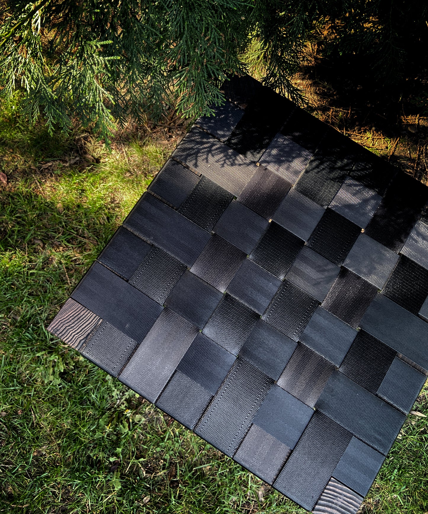 Outdoor Ella skammel, Røg/Sort