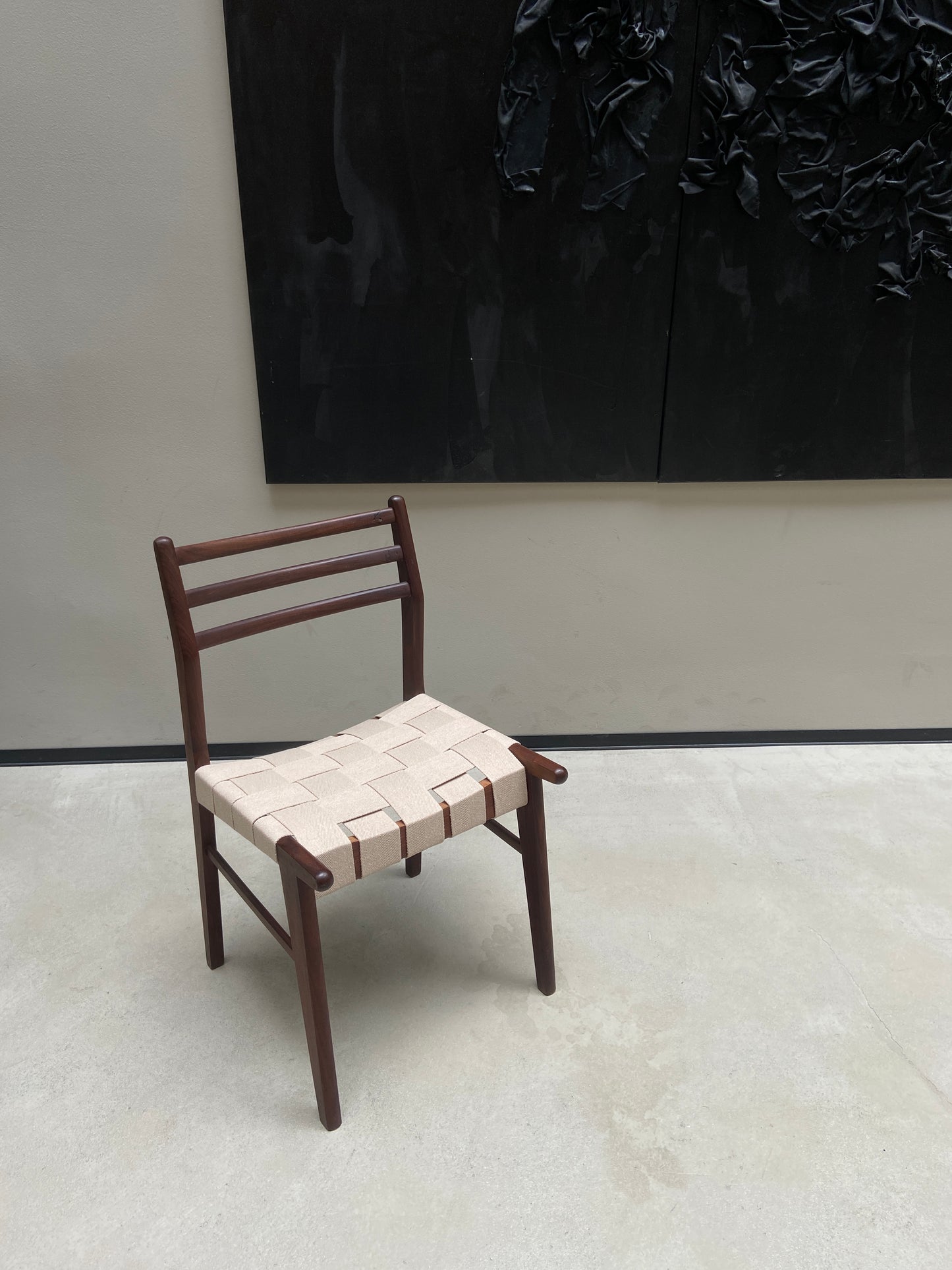 UPCYCLED Mahogany Chair with Handwoven Seat