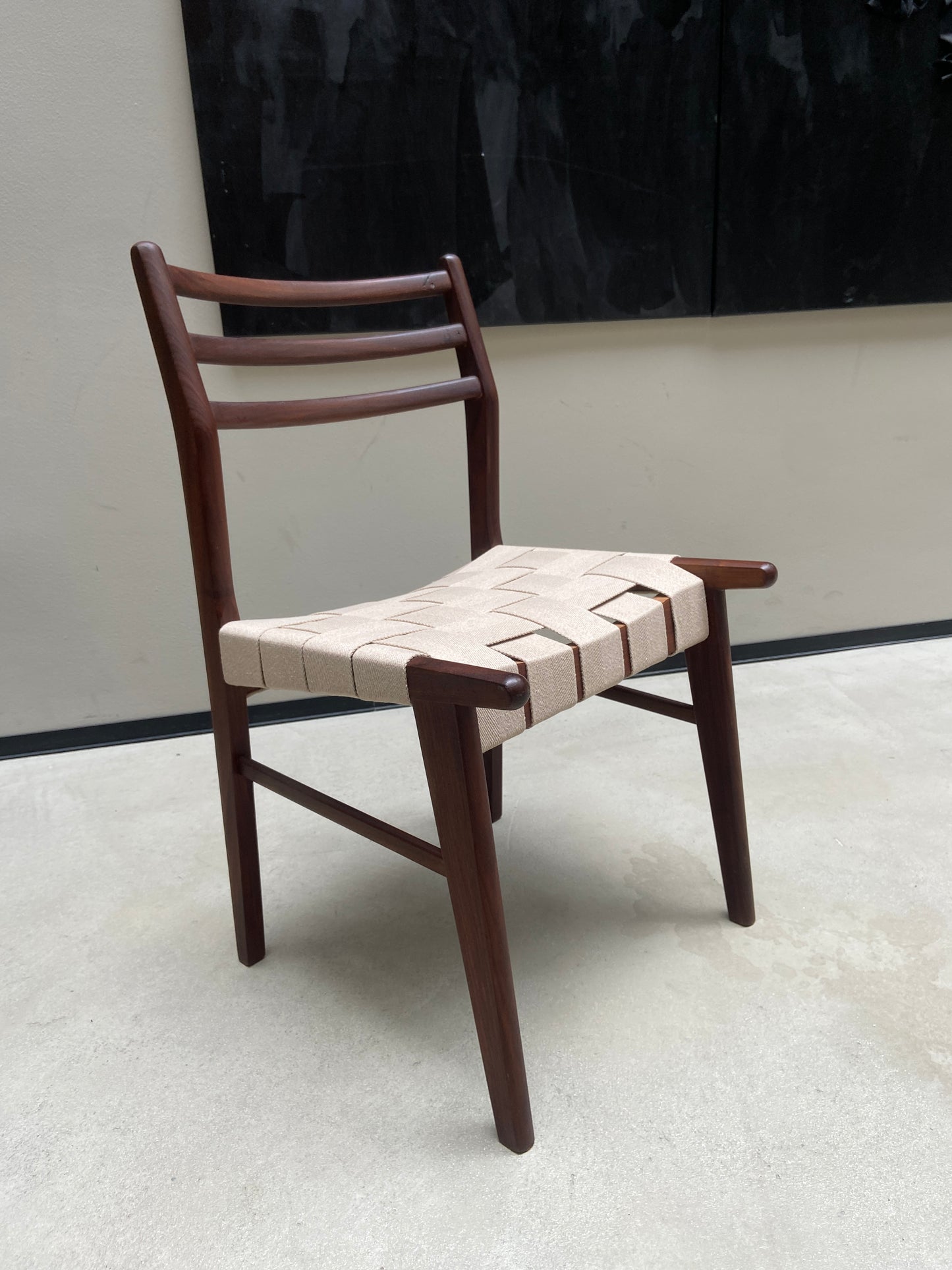 UPCYCLED Mahogany Chair with Handwoven Seat