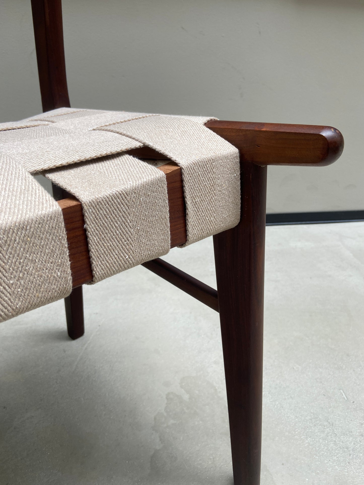 UPCYCLED Mahogany Chair with Handwoven Seat