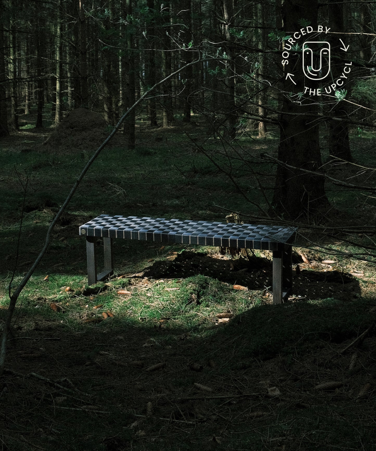 Outdoor Collection Luna Bench, Small, Smoke/Black