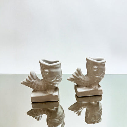 L. Hjorth fiskefigurer / lysestager