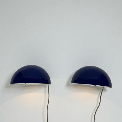 Sæt af 2 blå væglamper