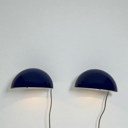Sæt af 2 blå væglamper